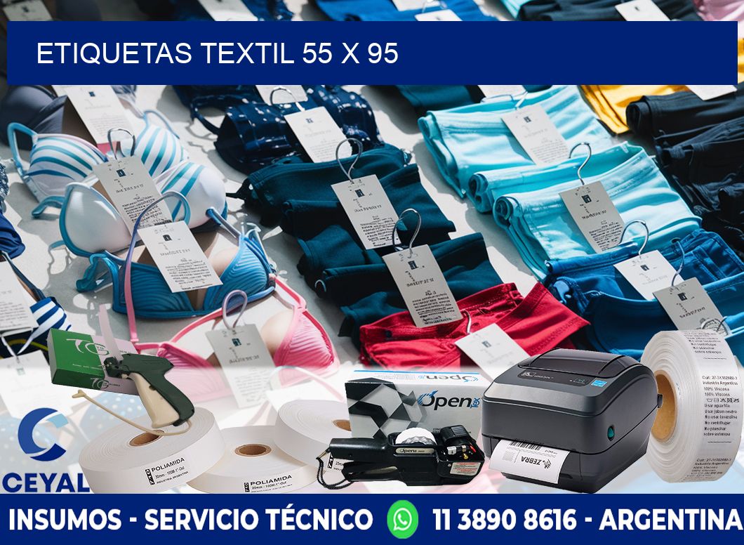 ETIQUETAS TEXTIL 55 x 95