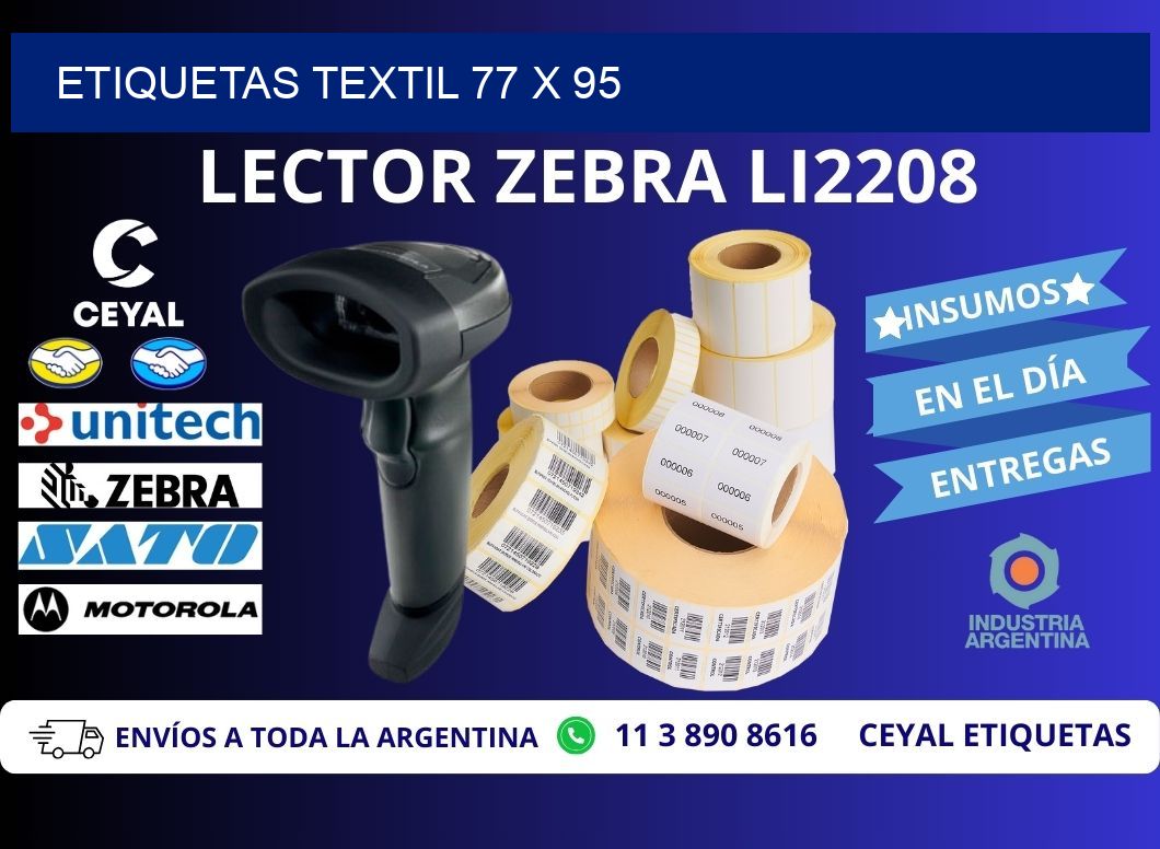 ETIQUETAS TEXTIL 77 x 95