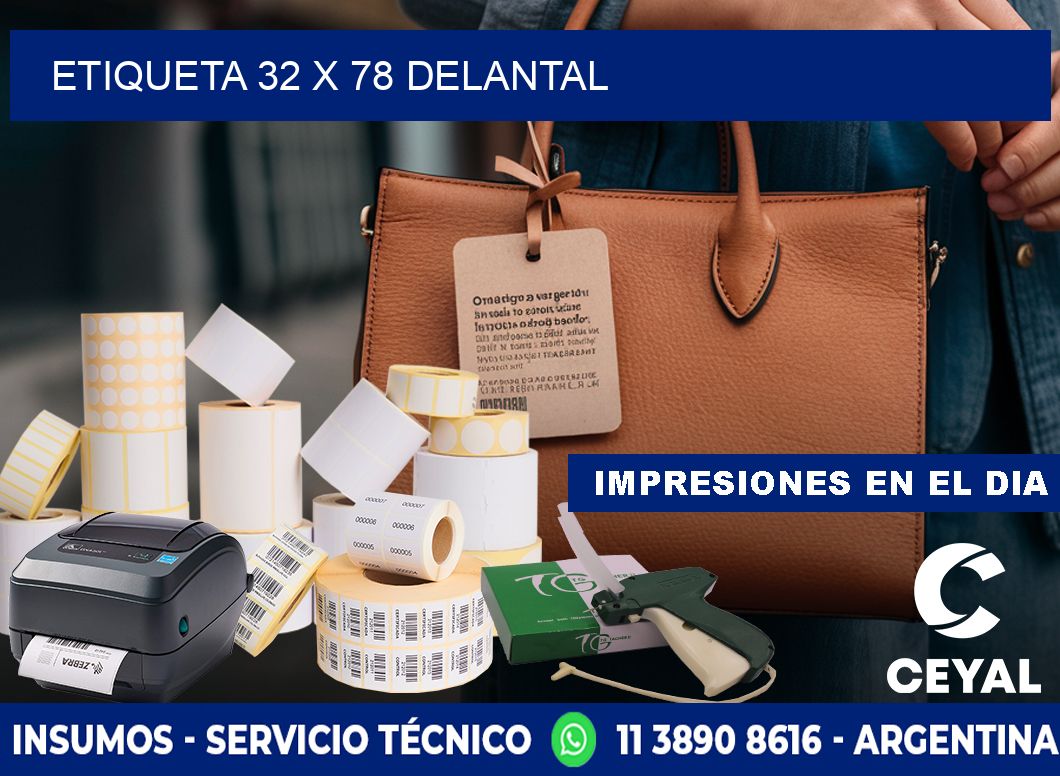 Etiqueta 32 x 78 delantal