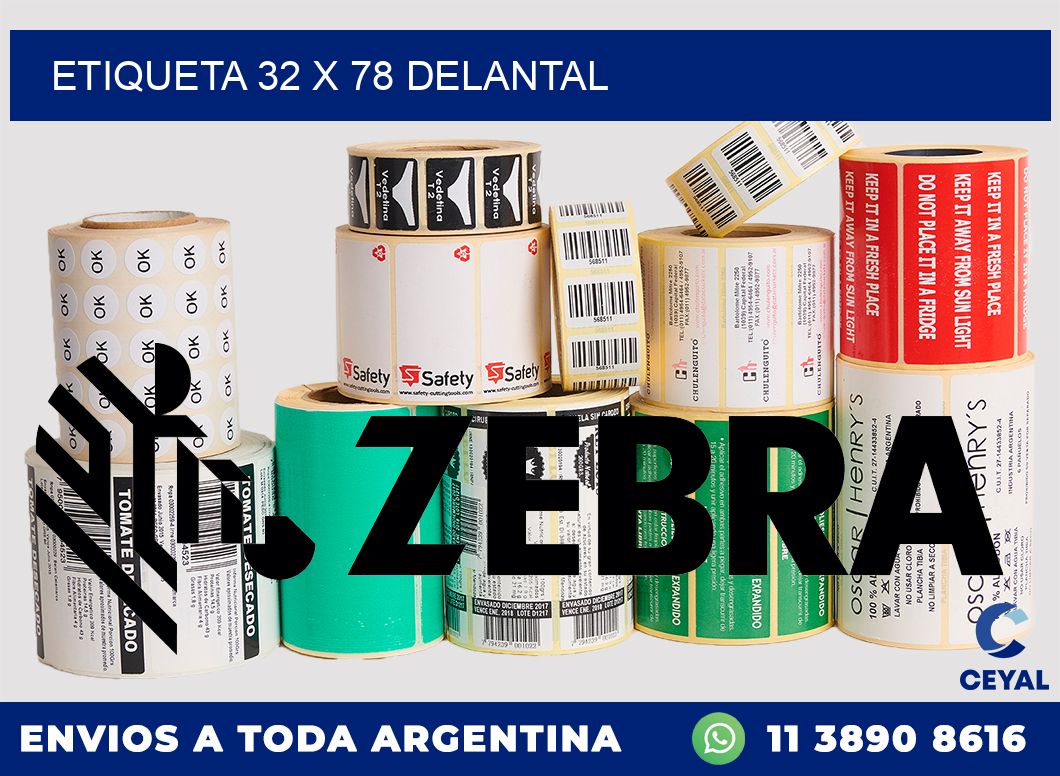 Etiqueta 32 x 78 delantal