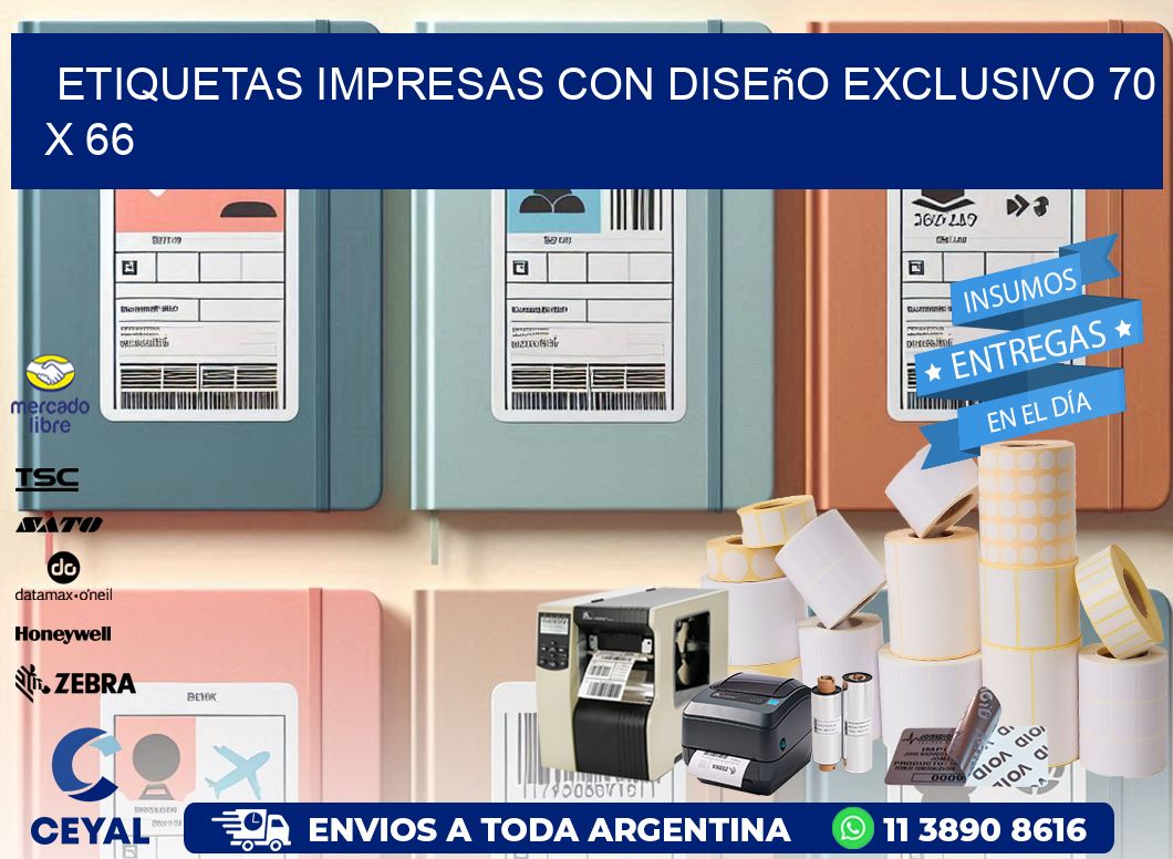 Etiquetas Impresas con Diseño Exclusivo 70 x 66