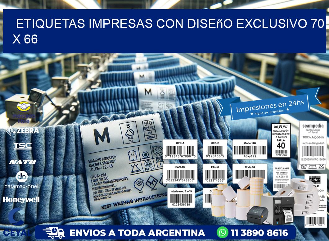 Etiquetas Impresas con Diseño Exclusivo 70 x 66