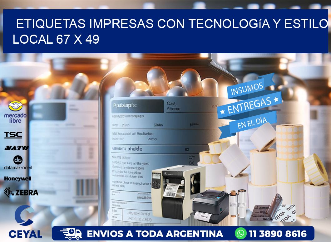 Etiquetas Impresas con Tecnología y Estilo Local 67 x 49