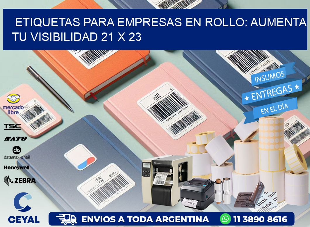 Etiquetas para Empresas en Rollo: Aumenta tu Visibilidad 21 x 23