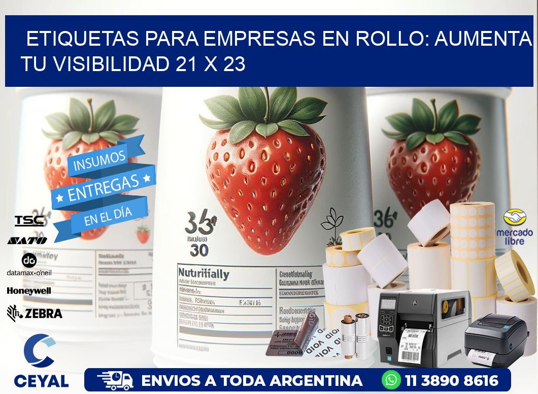 Etiquetas para Empresas en Rollo: Aumenta tu Visibilidad 21 x 23