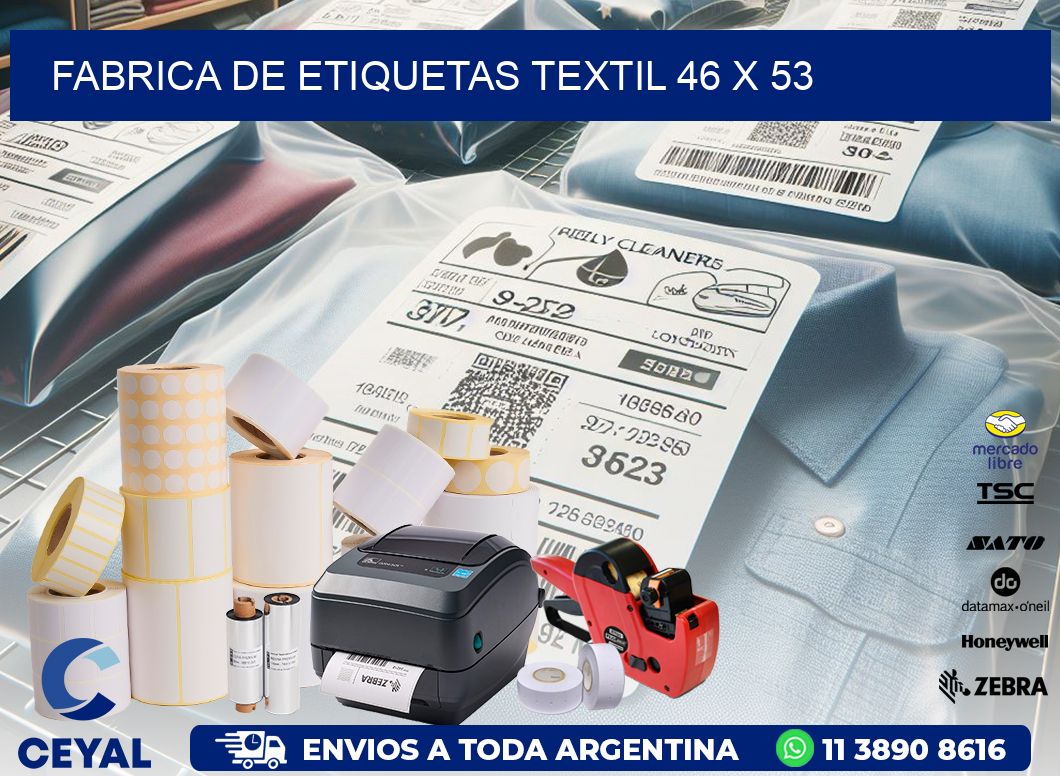 FABRICA DE ETIQUETAS TEXTIL 46 x 53