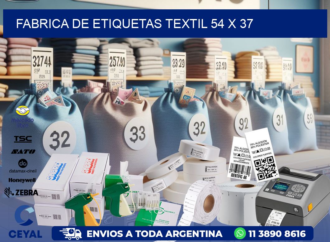 FABRICA DE ETIQUETAS TEXTIL 54 x 37