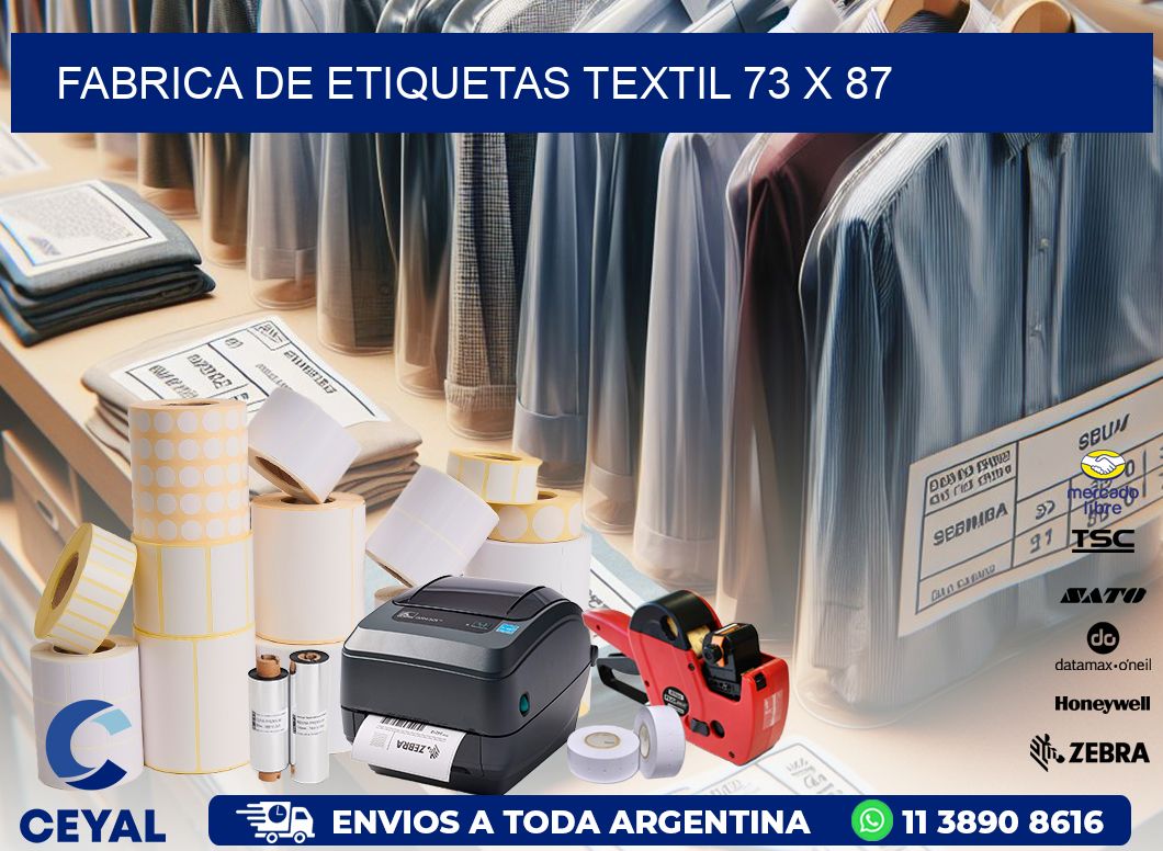 FABRICA DE ETIQUETAS TEXTIL 73 x 87