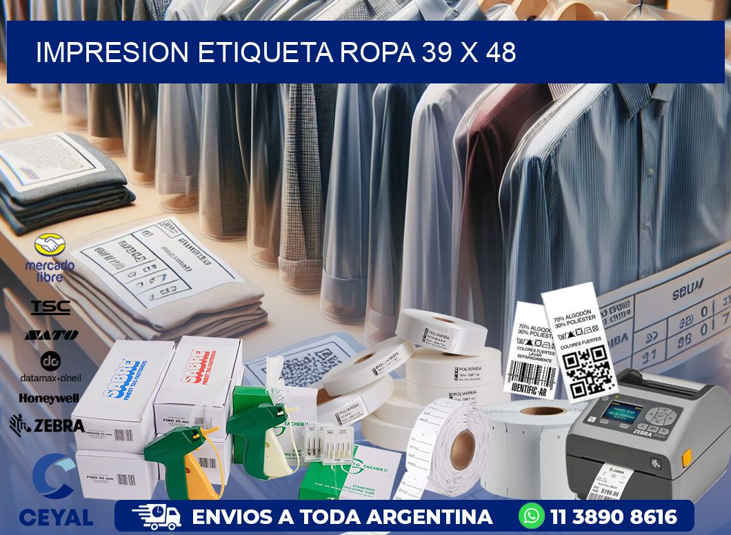 IMPRESION ETIQUETA ROPA 39 x 48