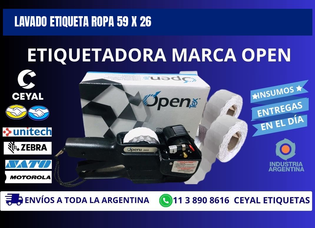 LAVADO ETIQUETA ROPA 59 x 26