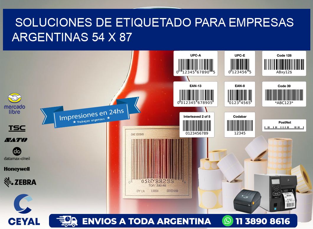 Soluciones de Etiquetado para Empresas Argentinas 54 x 87