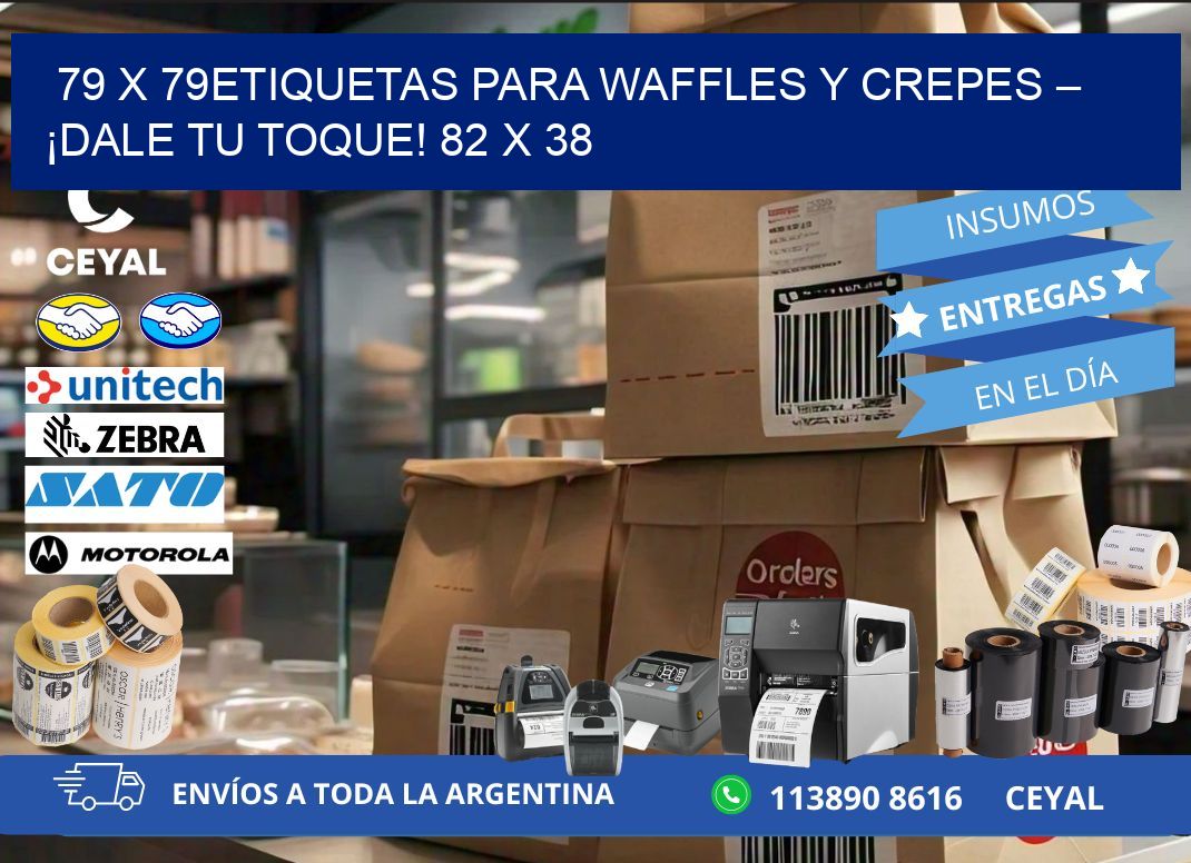 79 x 79Etiquetas para waffles y crepes – ¡Dale tu toque! 82 x 38