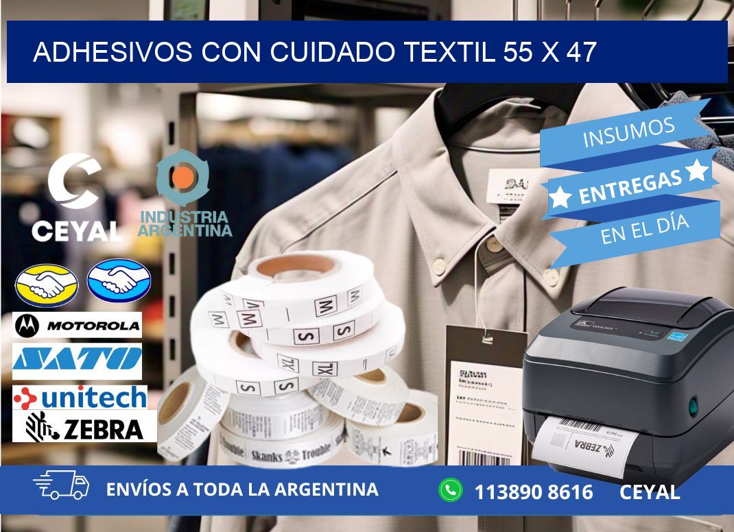 ADHESIVOS CON CUIDADO TEXTIL 55 x 47