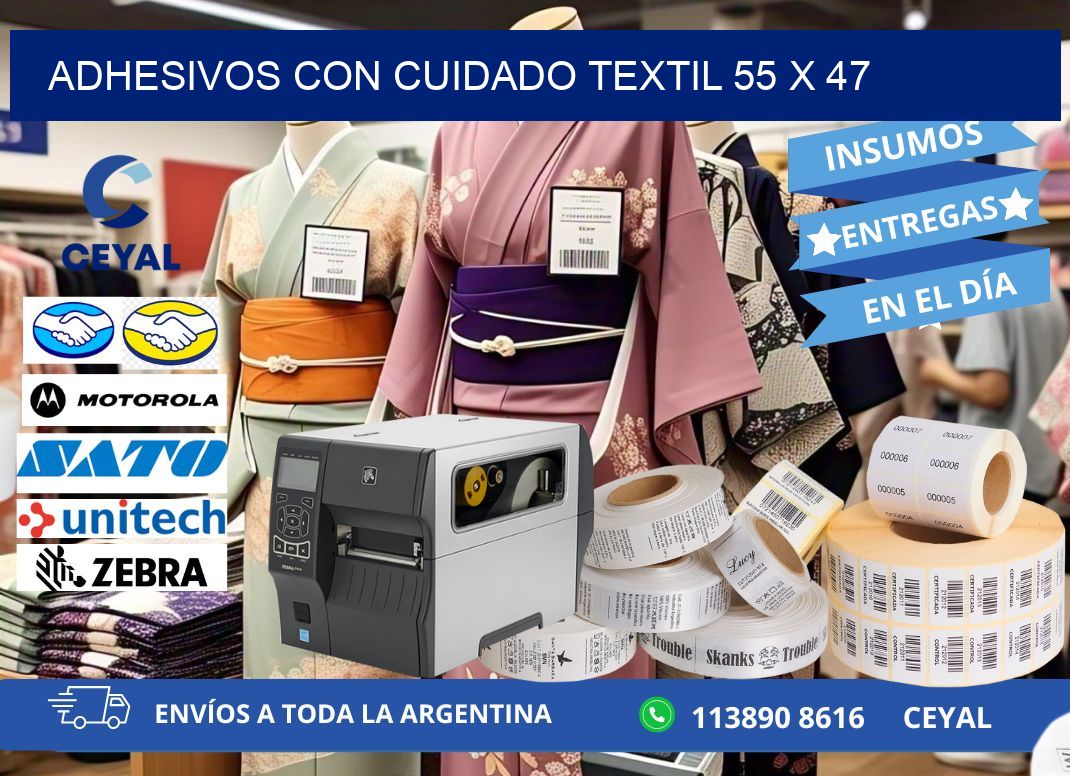 ADHESIVOS CON CUIDADO TEXTIL 55 x 47