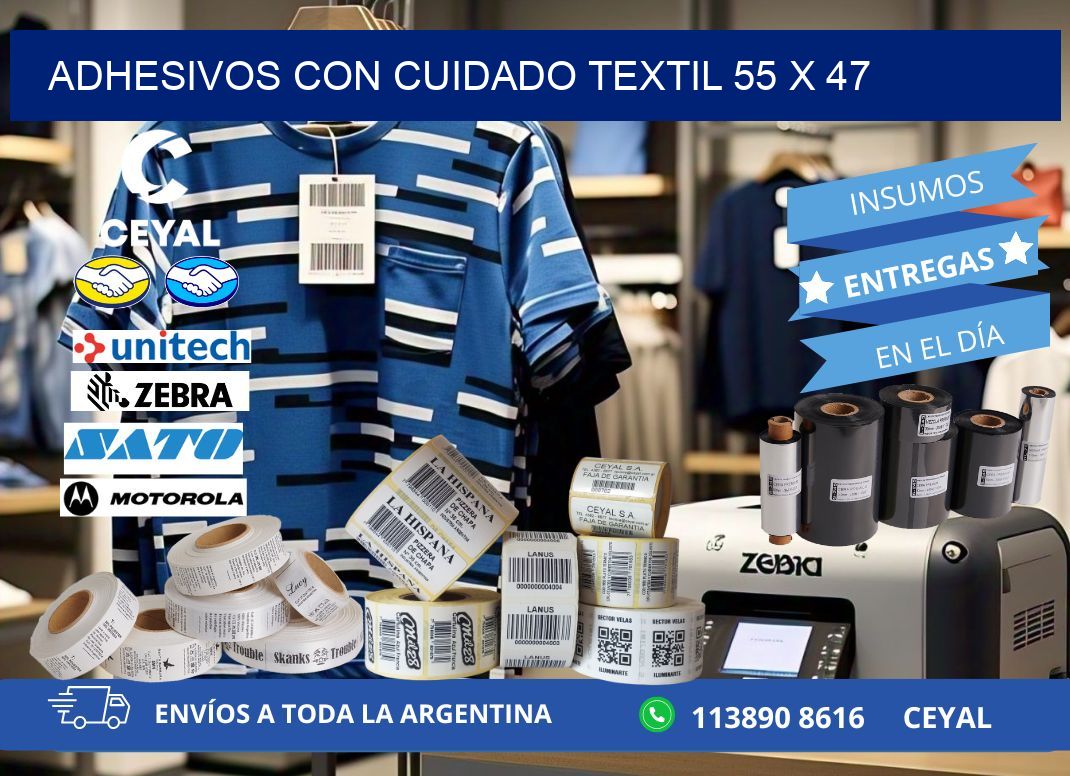 ADHESIVOS CON CUIDADO TEXTIL 55 x 47