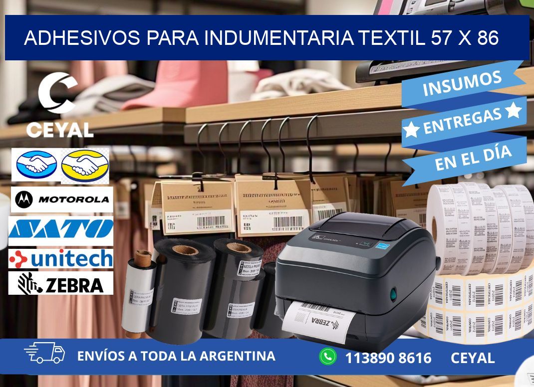 ADHESIVOS PARA INDUMENTARIA TEXTIL 57 x 86