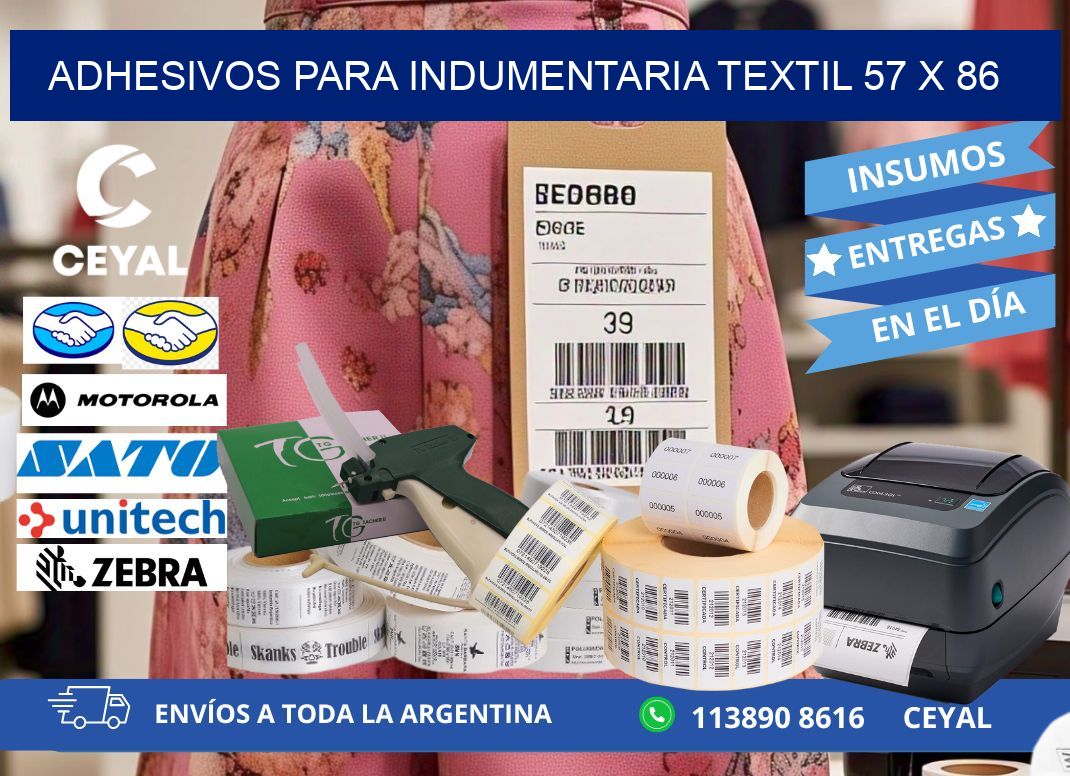 ADHESIVOS PARA INDUMENTARIA TEXTIL 57 x 86