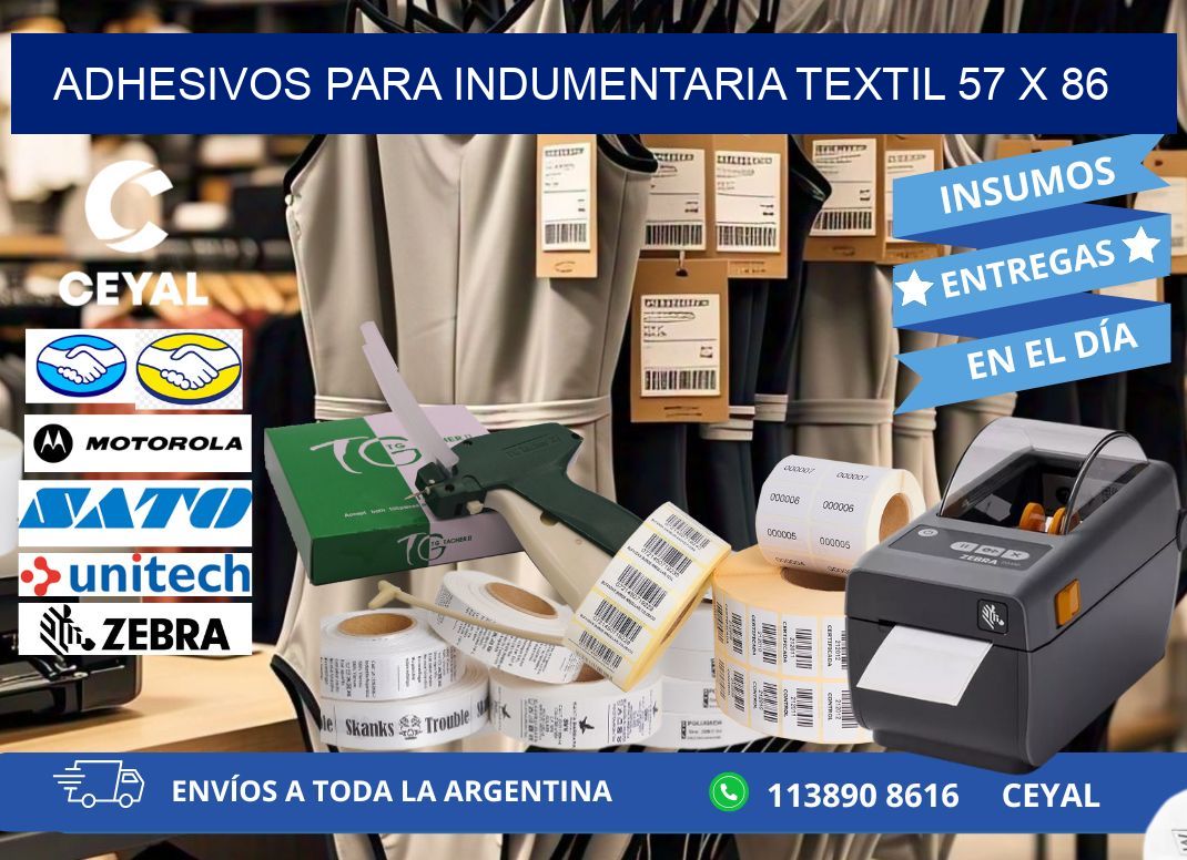 ADHESIVOS PARA INDUMENTARIA TEXTIL 57 x 86