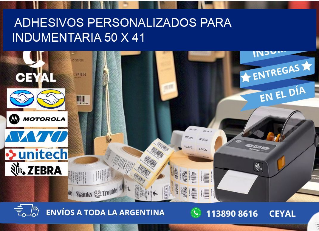 ADHESIVOS PERSONALIZADOS PARA INDUMENTARIA 50 x 41