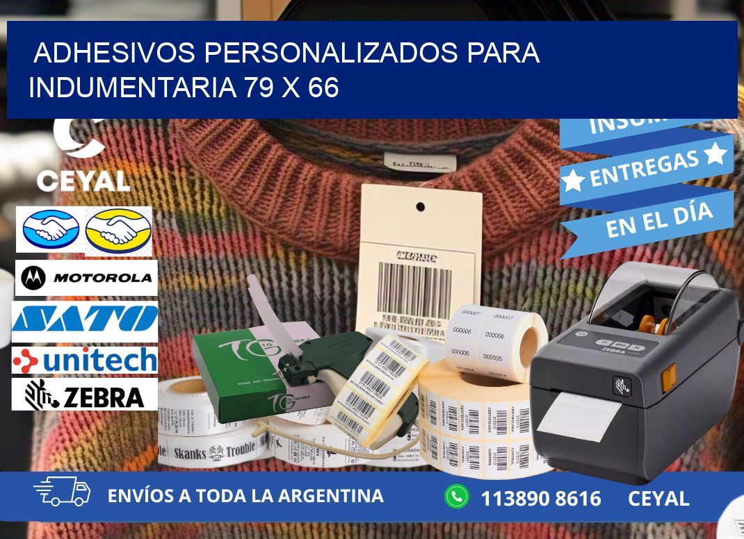 ADHESIVOS PERSONALIZADOS PARA INDUMENTARIA 79 x 66