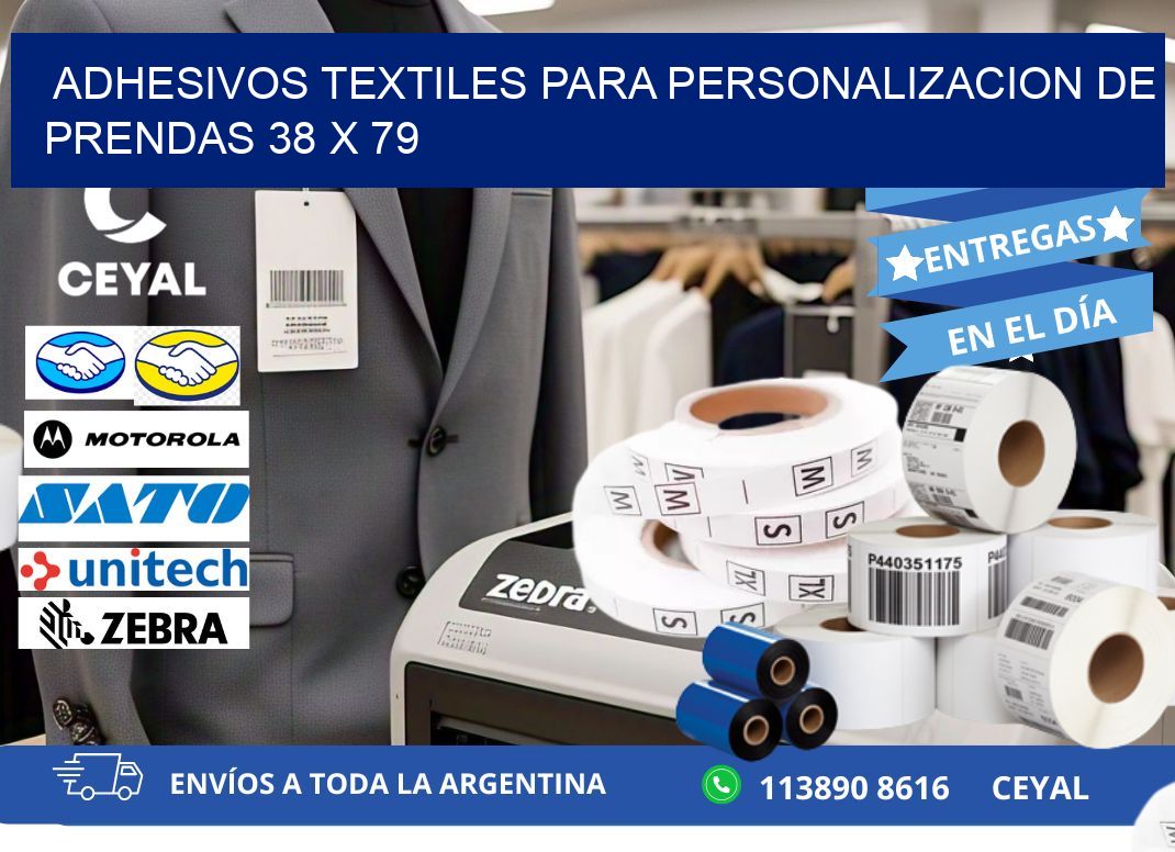 ADHESIVOS TEXTILES PARA PERSONALIZACION DE PRENDAS 38 x 79