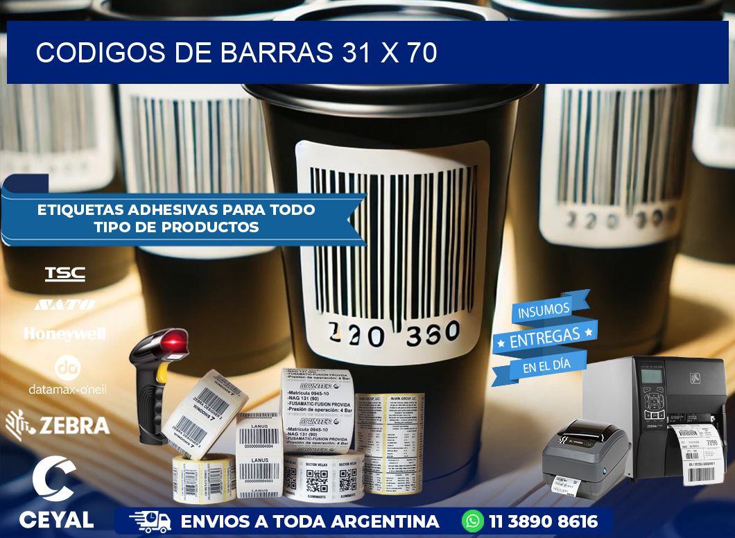 CODIGOS DE BARRAS 31 x 70