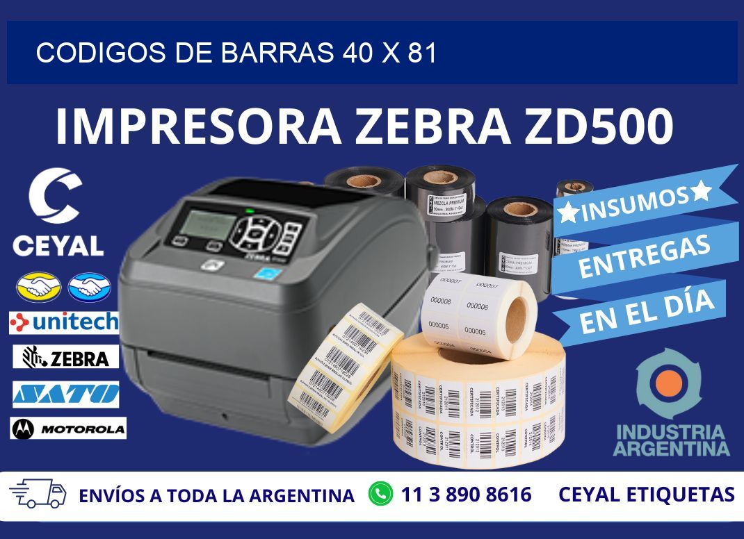 CODIGOS DE BARRAS 40 x 81