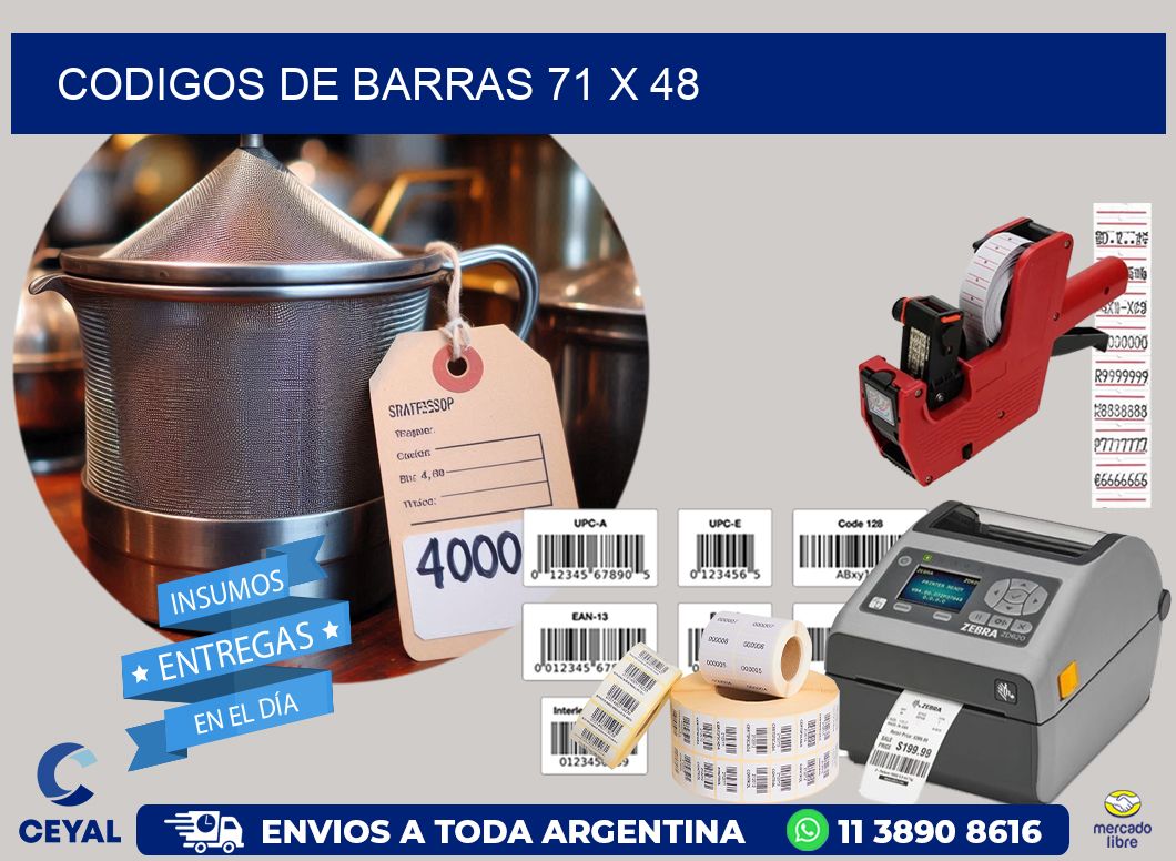 CODIGOS DE BARRAS 71 x 48