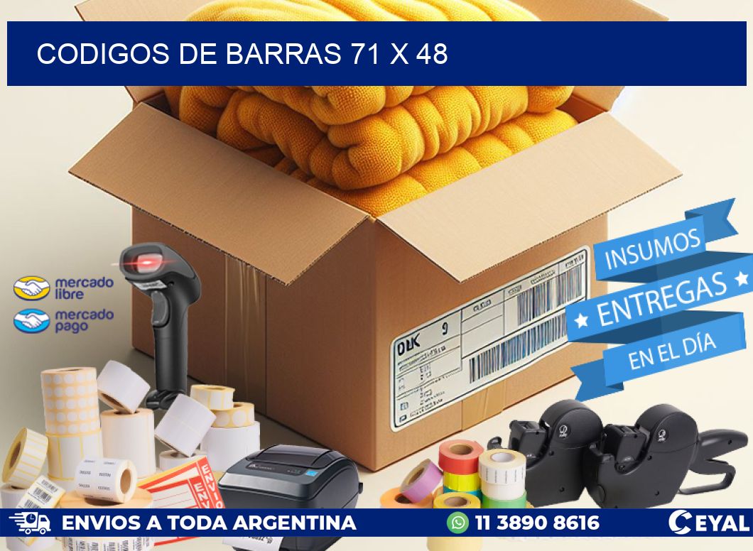 CODIGOS DE BARRAS 71 x 48