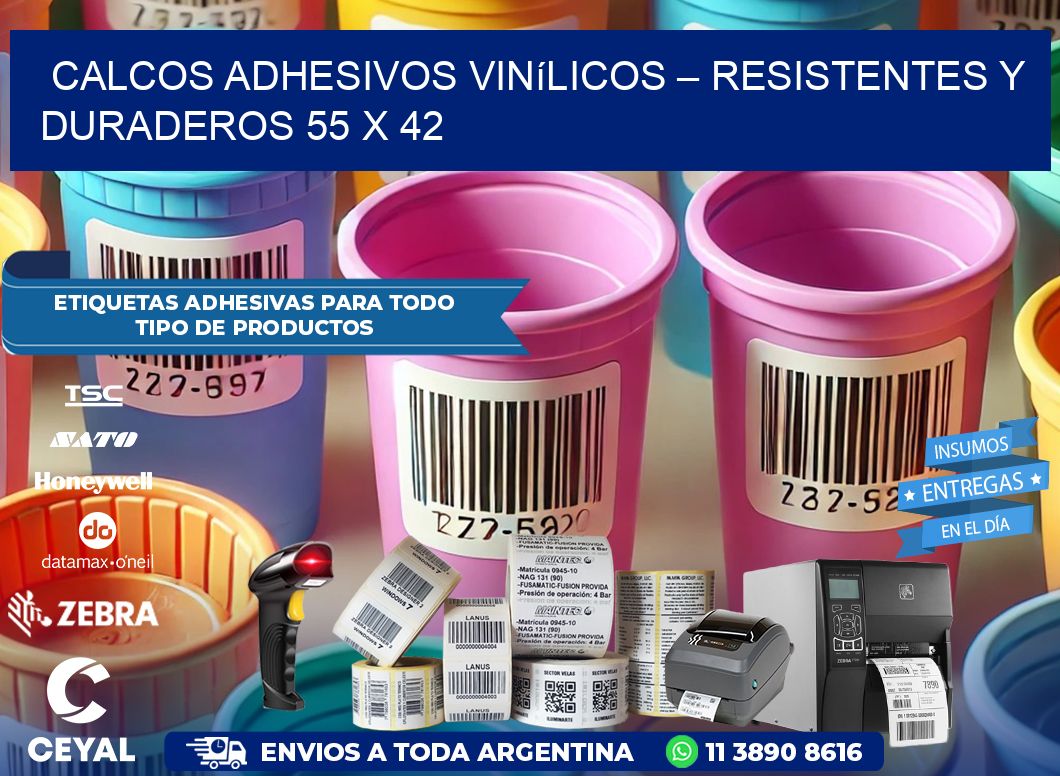 Calcos Adhesivos Vinílicos – Resistentes y Duraderos 55 x 42