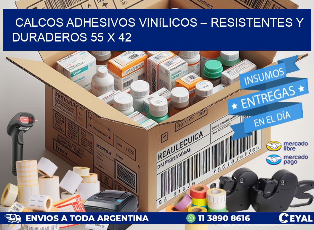 Calcos Adhesivos Vinílicos – Resistentes y Duraderos 55 x 42