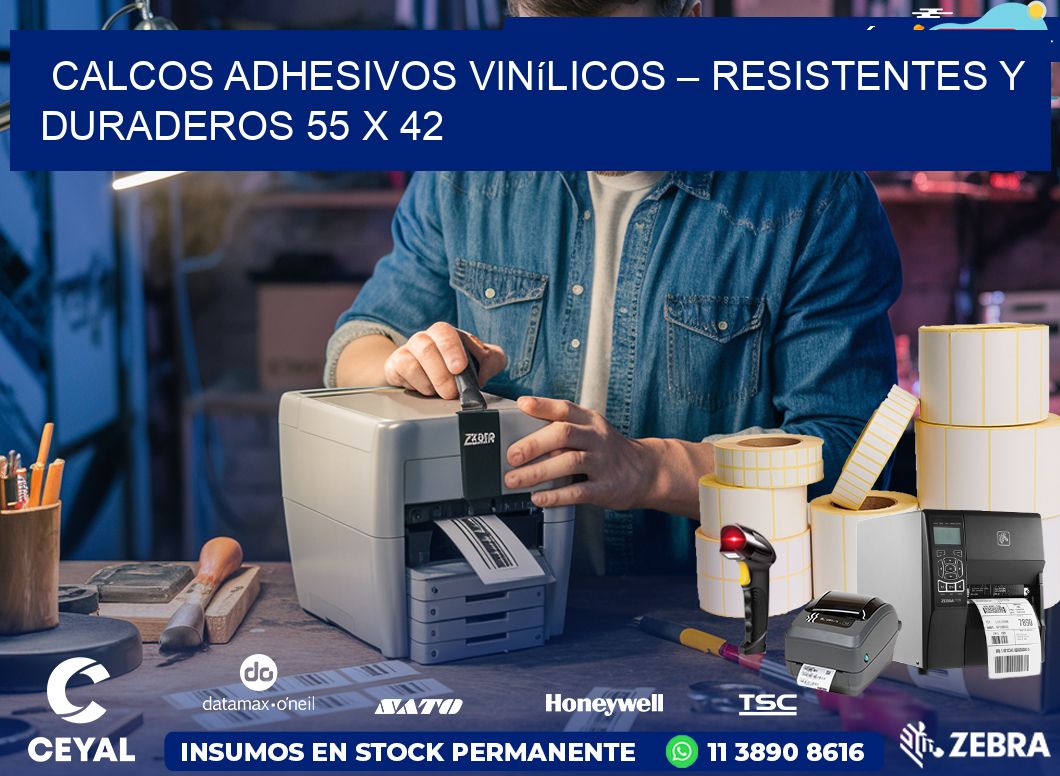 Calcos Adhesivos Vinílicos – Resistentes y Duraderos 55 x 42