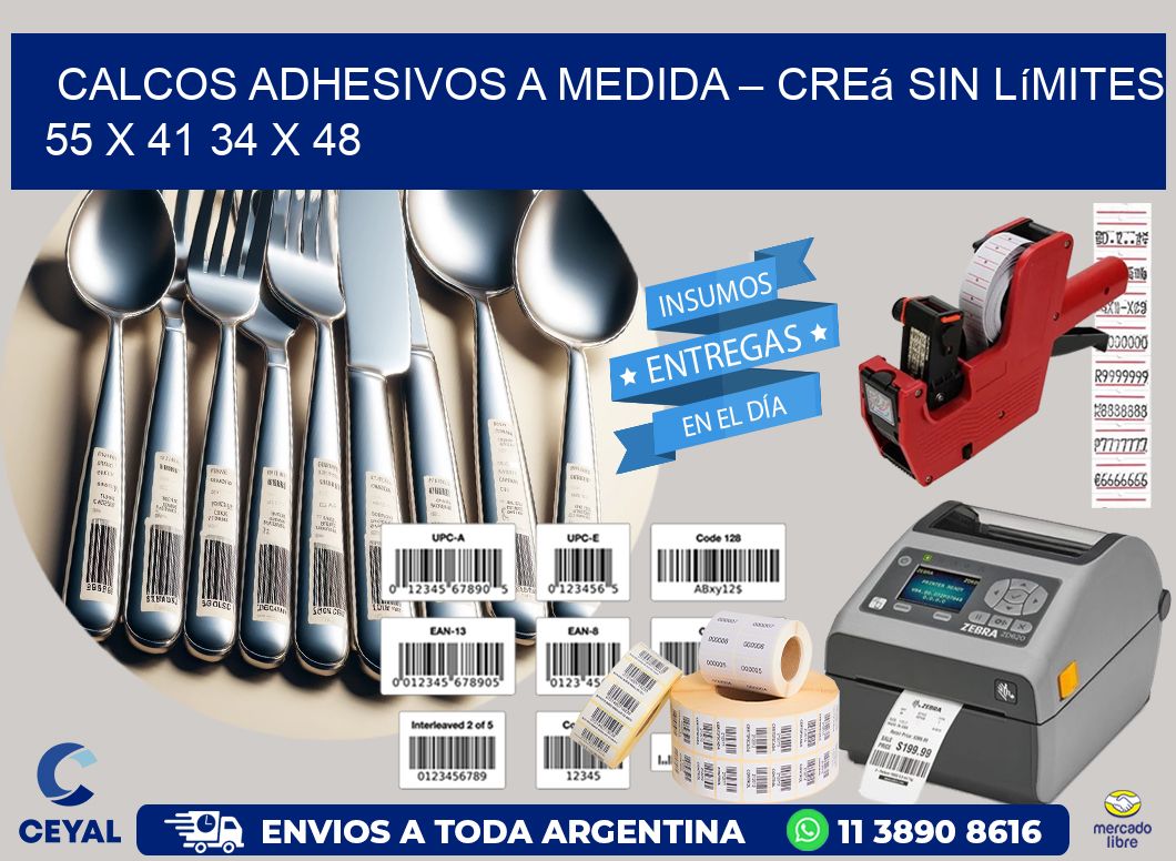 Calcos Adhesivos a Medida – Creá sin Límites 55 x 41 34 x 48