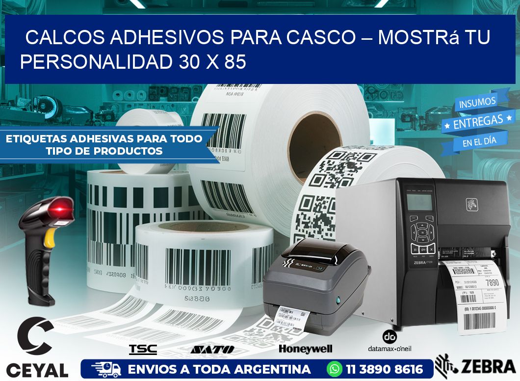 Calcos Adhesivos para Casco – Mostrá Tu Personalidad 30 x 85