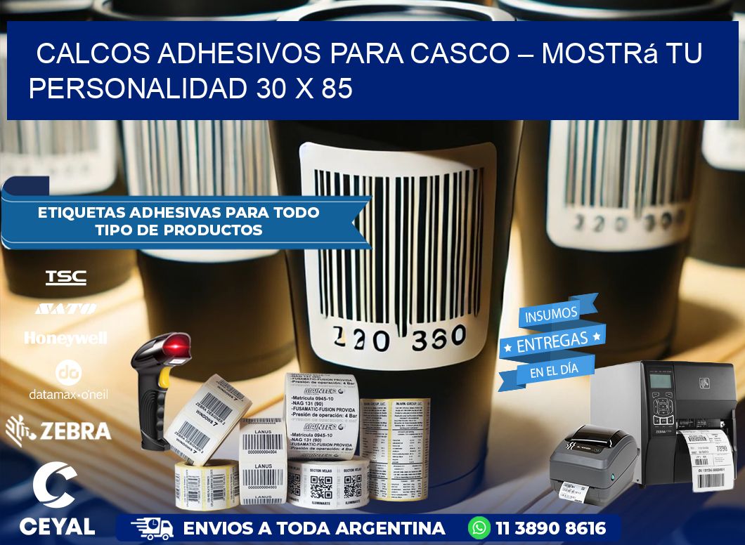 Calcos Adhesivos para Casco – Mostrá Tu Personalidad 30 x 85