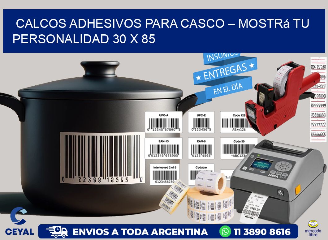 Calcos Adhesivos para Casco – Mostrá Tu Personalidad 30 x 85