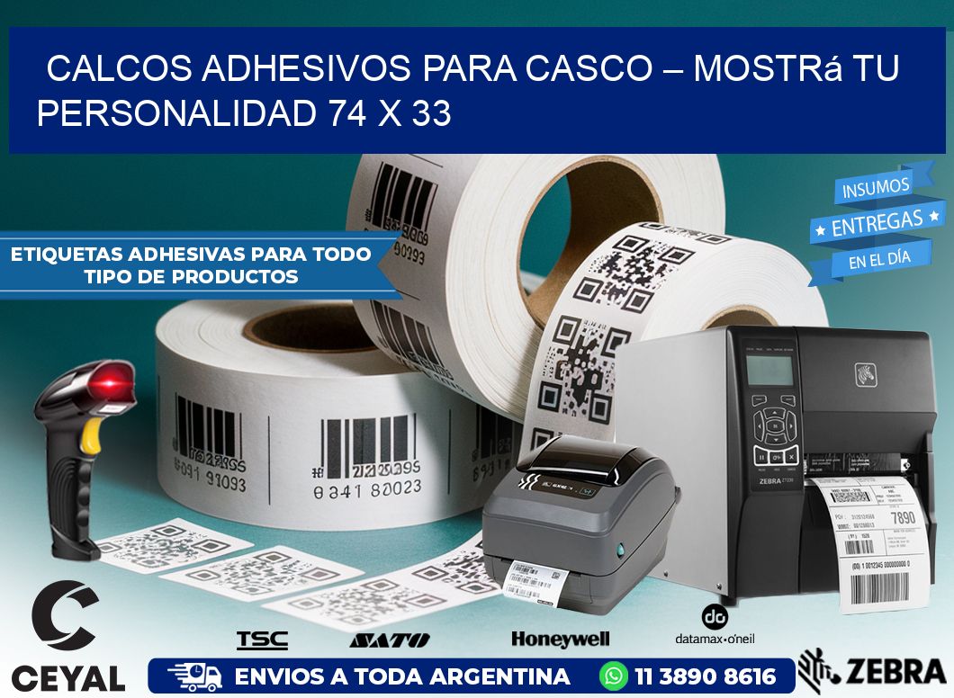 Calcos Adhesivos para Casco – Mostrá Tu Personalidad 74 x 33