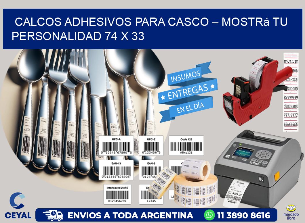 Calcos Adhesivos para Casco – Mostrá Tu Personalidad 74 x 33