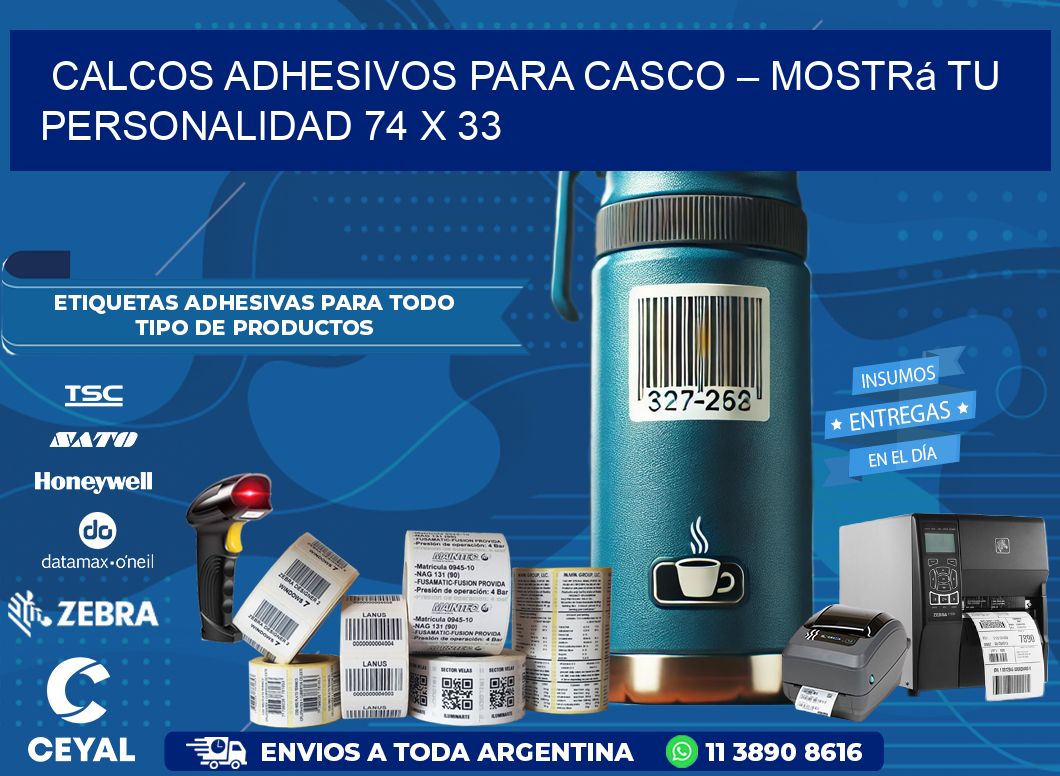 Calcos Adhesivos para Casco – Mostrá Tu Personalidad 74 x 33