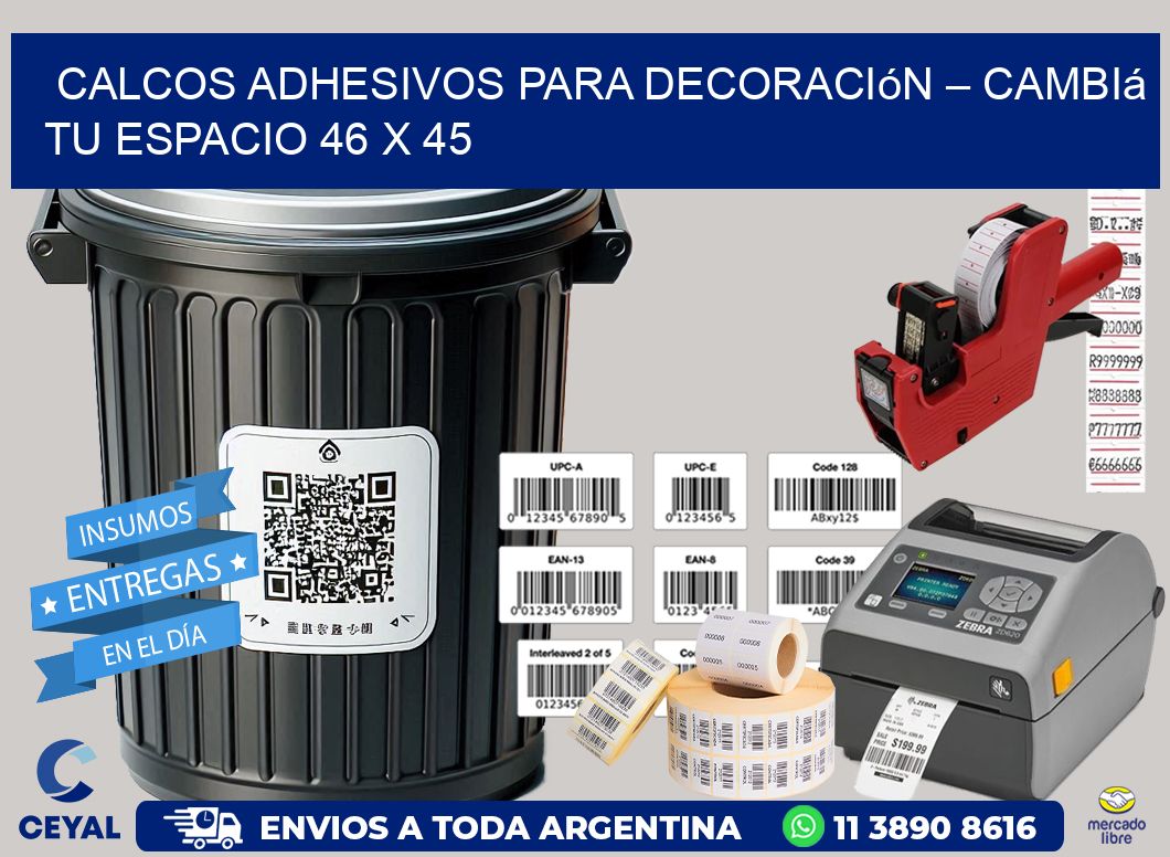 Calcos Adhesivos para Decoración – Cambiá Tu Espacio 46 x 45