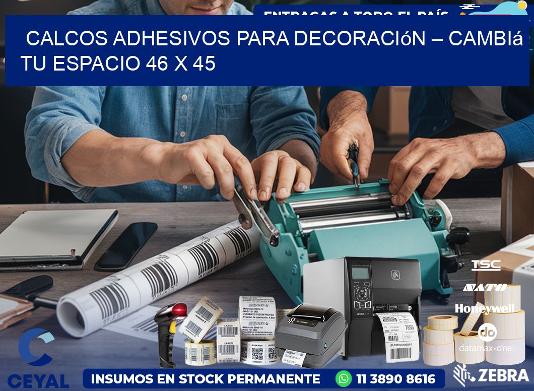 Calcos Adhesivos para Decoración – Cambiá Tu Espacio 46 x 45