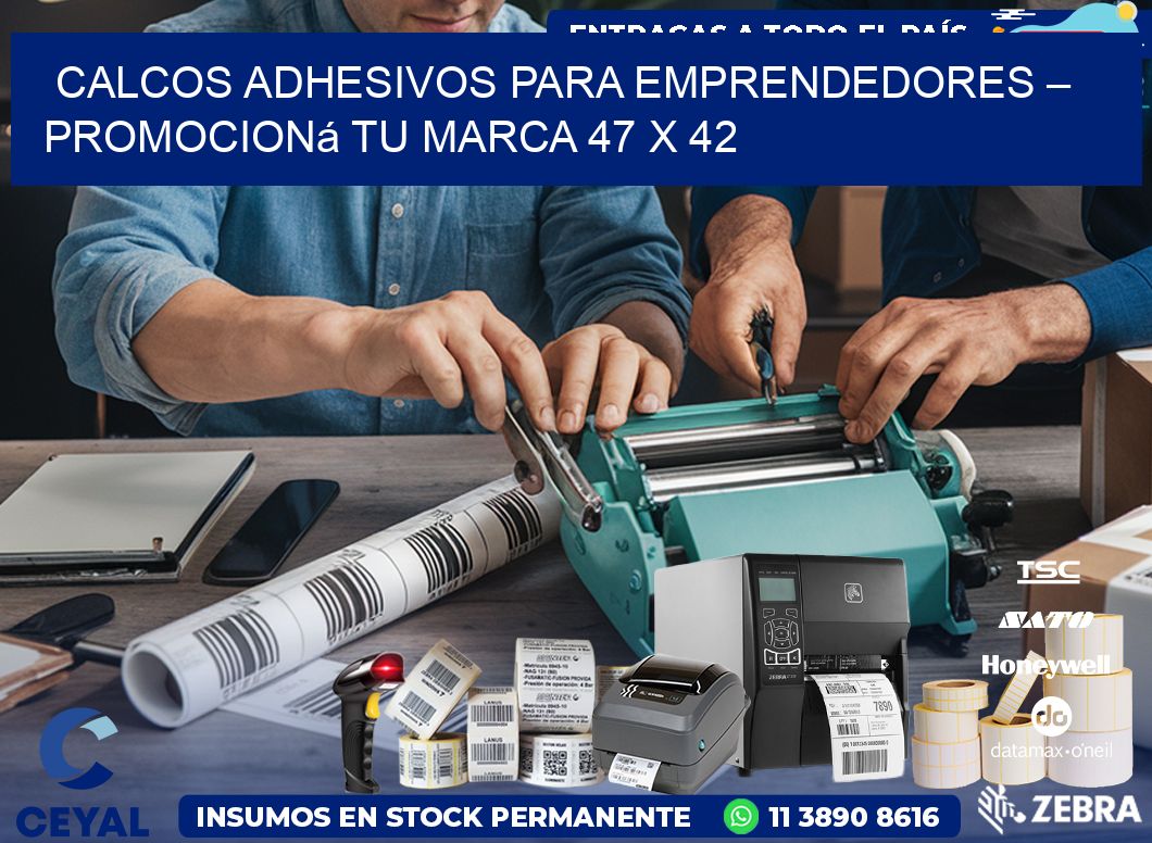 Calcos Adhesivos para Emprendedores – Promocioná Tu Marca 47 x 42