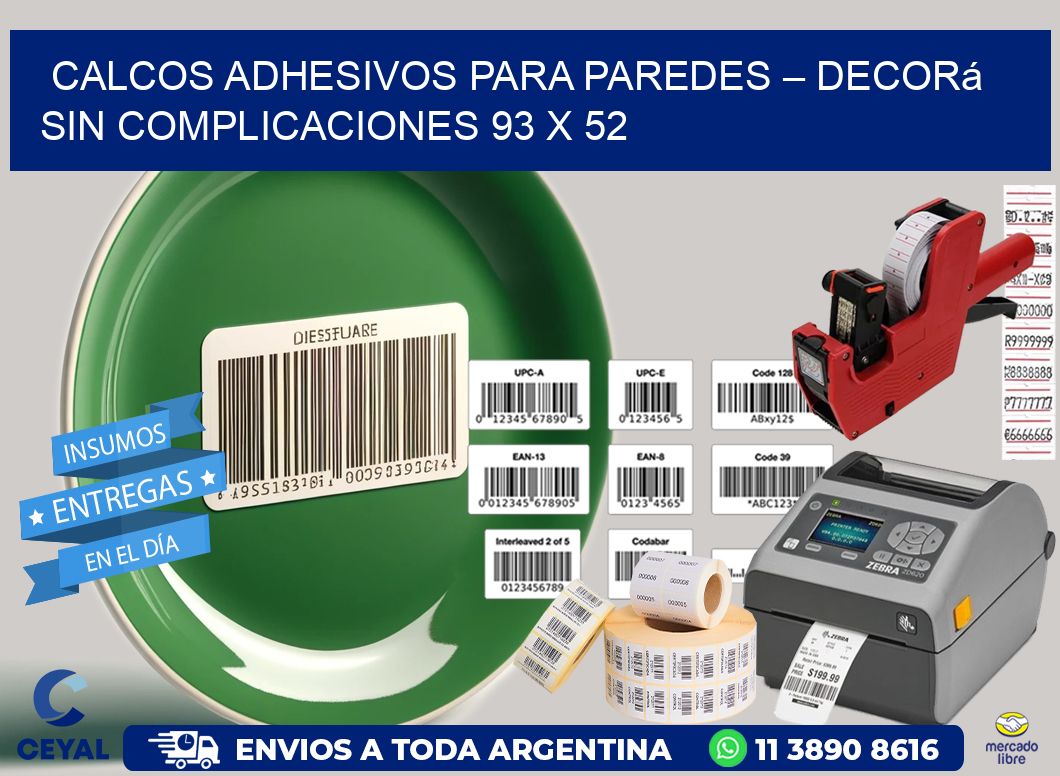 Calcos Adhesivos para Paredes – Decorá sin Complicaciones 93 x 52