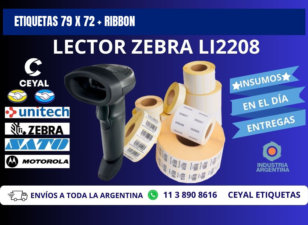 ETIQUETAS 79 x 72 + RIBBON