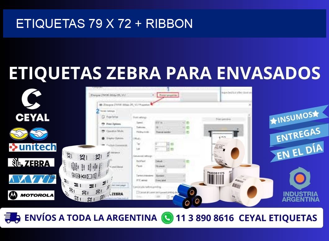 ETIQUETAS 79 x 72 + RIBBON