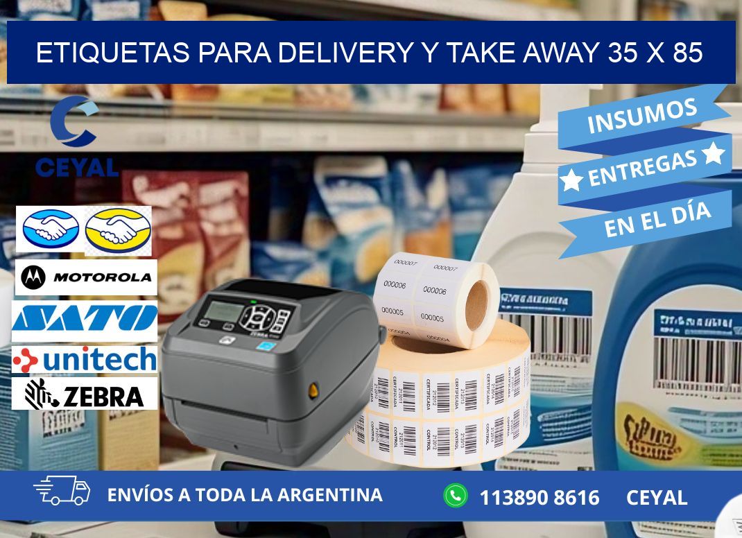 ETIQUETAS PARA DELIVERY Y TAKE AWAY 35 x 85