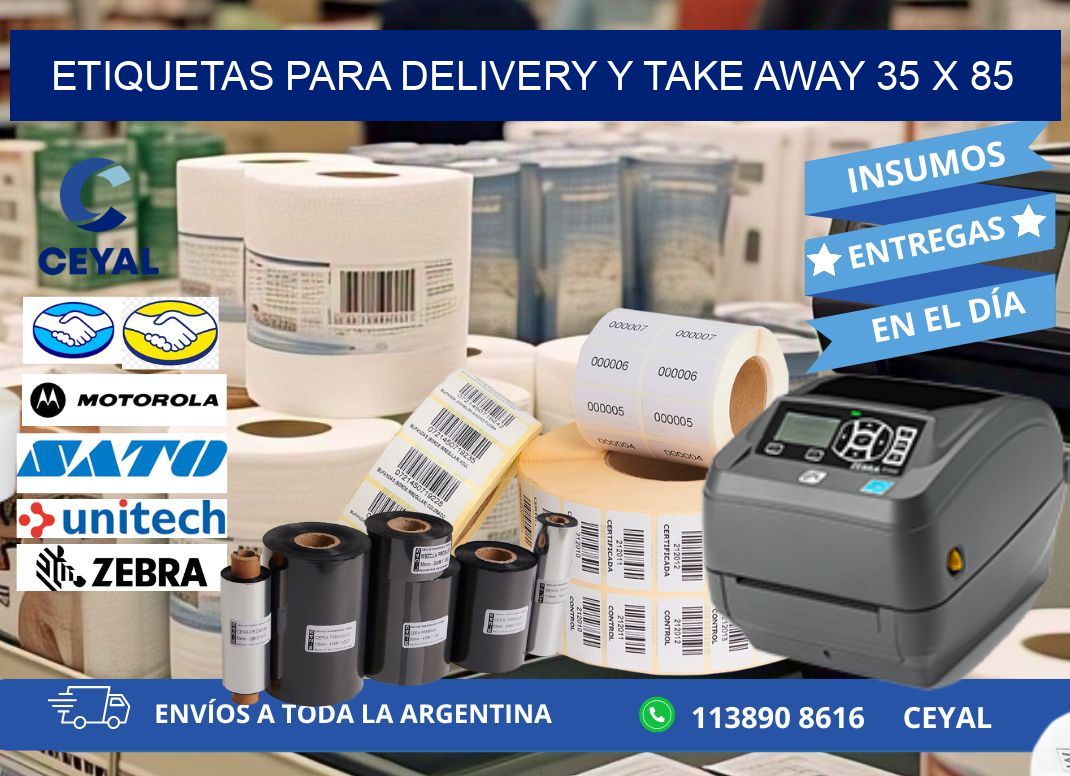 ETIQUETAS PARA DELIVERY Y TAKE AWAY 35 x 85