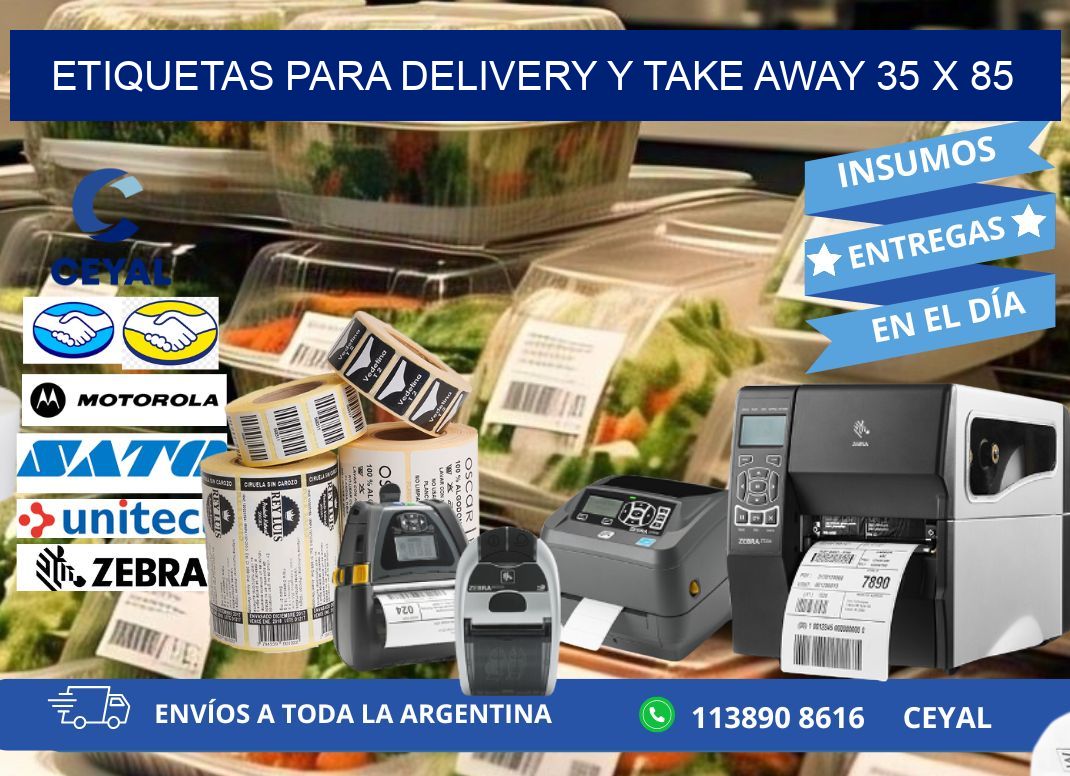 ETIQUETAS PARA DELIVERY Y TAKE AWAY 35 x 85