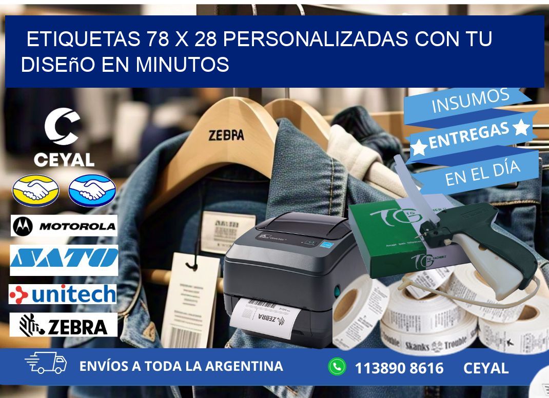 Etiquetas 78 x 28 Personalizadas con Tu Diseño en Minutos