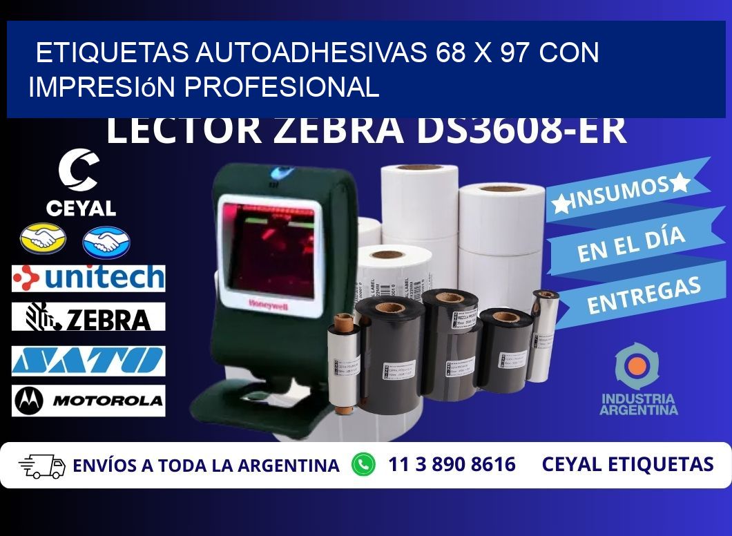 Etiquetas Autoadhesivas 68 x 97 con Impresión Profesional